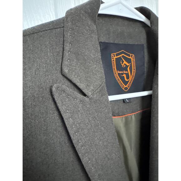 Jaeyoon Jeong Green herringbone Blazer with Exposed Stitching & Zippers medium - Picture 6 of 16